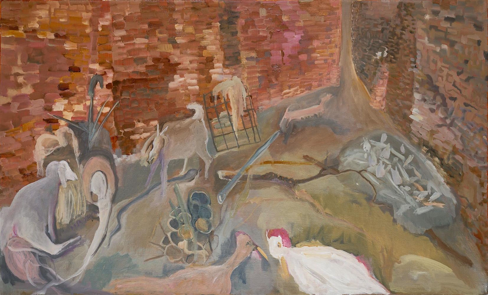 SOSA JOSEPH, Leftover, 2018, oil on canvas, 23.7 x 39.3 in / 60.4 x 100 cm