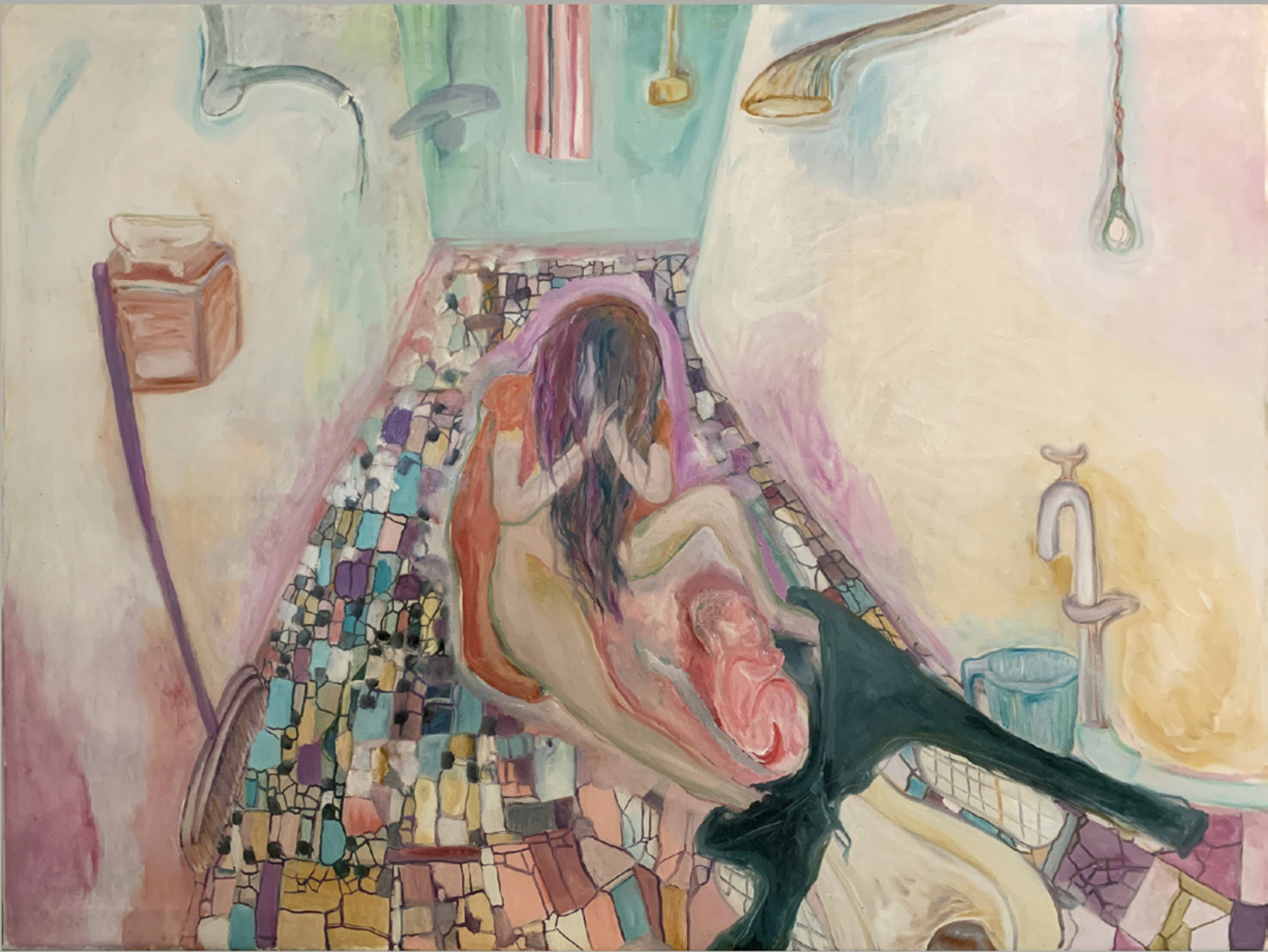 SOSA JOSEPH,&amp;nbsp;Birth,&amp;nbsp;2019, oil on Canvas, 36 x 48 in / 91.4 x 121.9 cm
