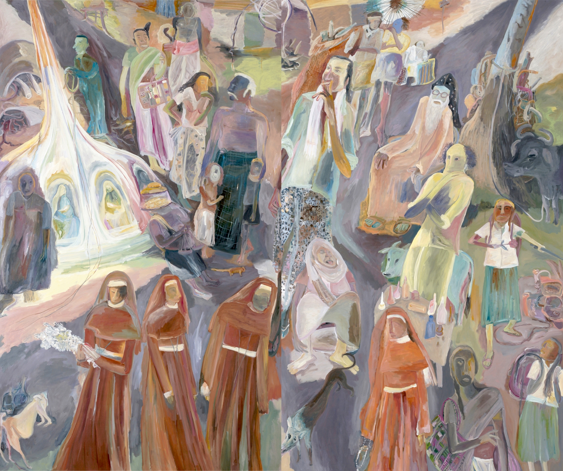 SOSA JOSEPH,&amp;nbsp;Other Colours,&amp;nbsp;2013, oil on canvas, 60 x 72 in / 152 x 182.8 cm (diptych)