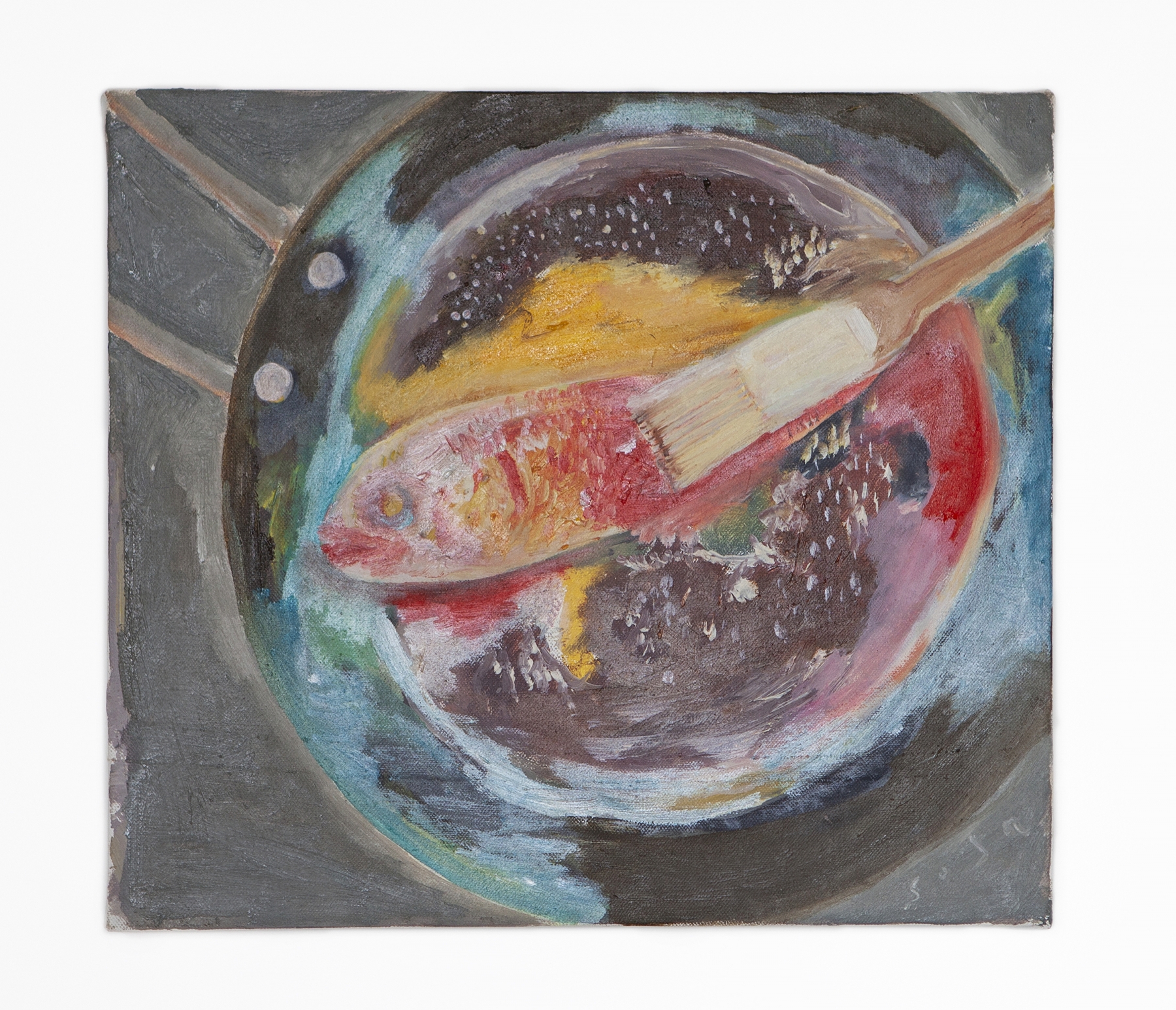 SOSA JOSEPH, Fish Marinated, 2019, oil on canvas, 12.4 x 14.2 in /&amp;nbsp;31.7 x 36 cm