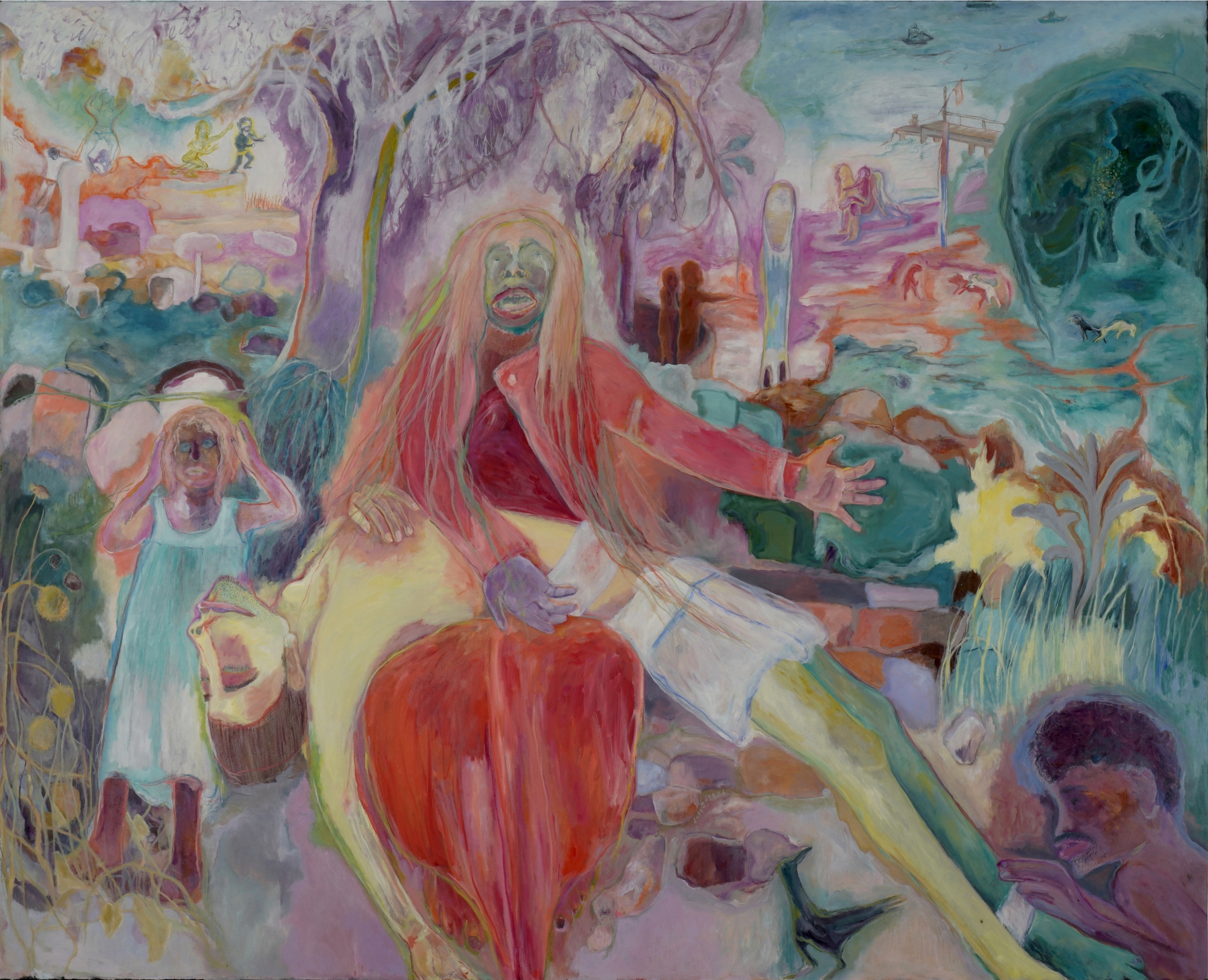 SOSA JOSEPH, Pieta, 2020, oil on canvas, 68 x 84 in / 172.7 x 213.3 cm&amp;nbsp;