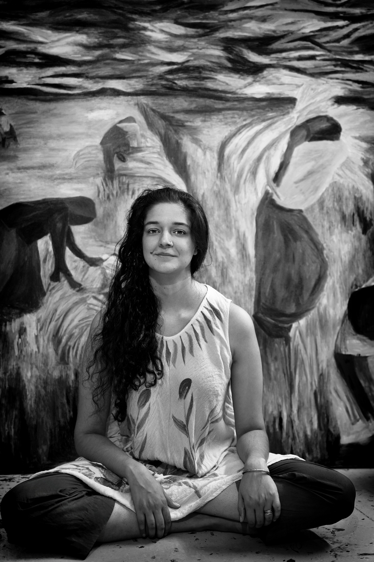 Aban Raza in her studio in New Delhi. Photo: Pablo Bartholomew