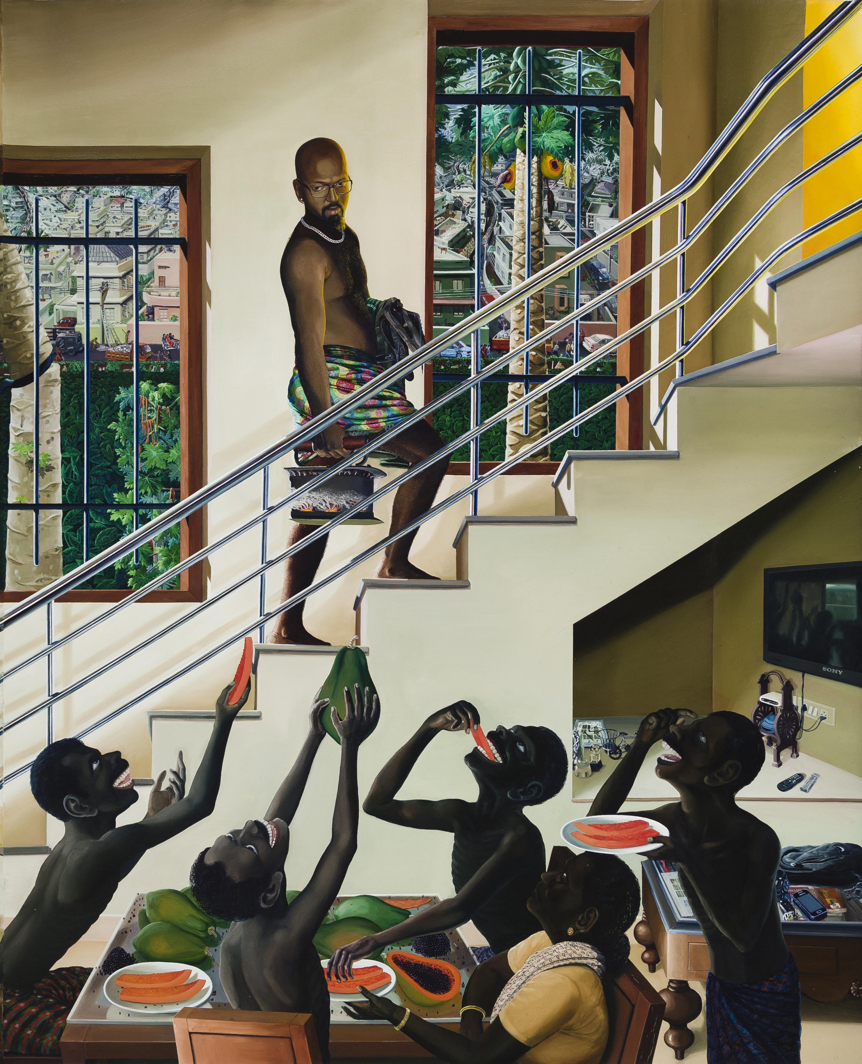 The Middle Step, 2014

Oil on canvas

96 x 77.9 in /&amp;nbsp;&amp;nbsp;244 x 198 cm

Collection: Fukuoka Asian Art Museum, Japan