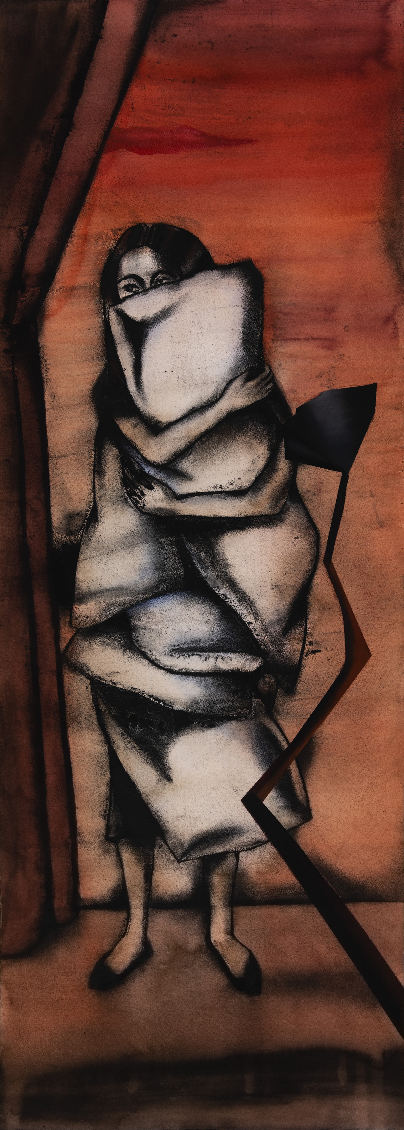 ANJU DODIYA

Pillow Bearer, 2020

Watercolour, charcoal and soft pastel on paper

44.7 x 16.7 in / 113.6 x 42.5 cm&amp;nbsp;
