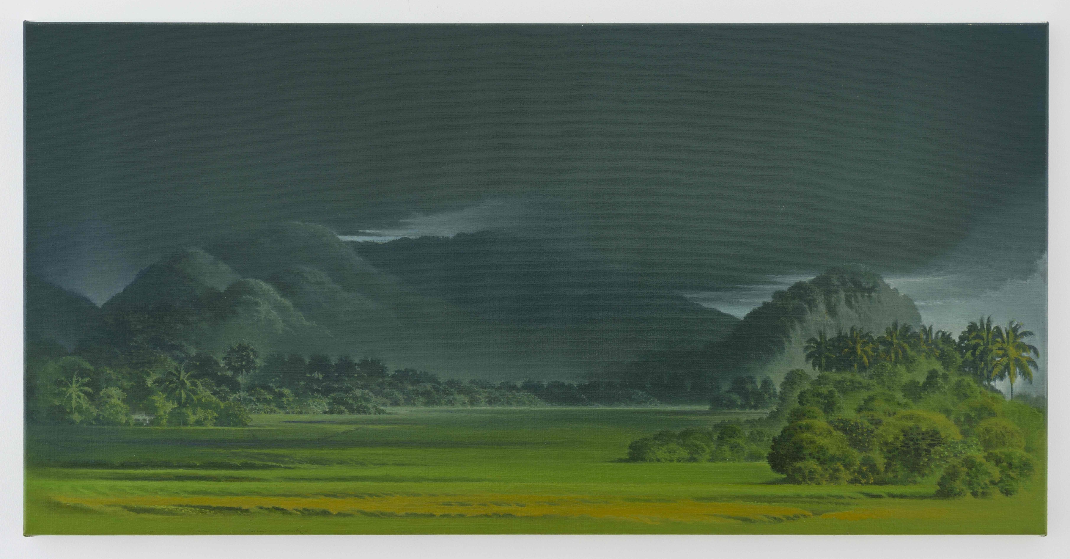 Aji V. N., Untitled, 2017, oil on canvas, 50 x 100 cm