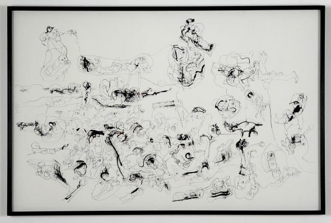 P.R.&amp;nbsp;SATHEESH

Untitled (1), 2020

Indian ink on paper

26.1 x 40 in / 66.5 x 101.5 cm